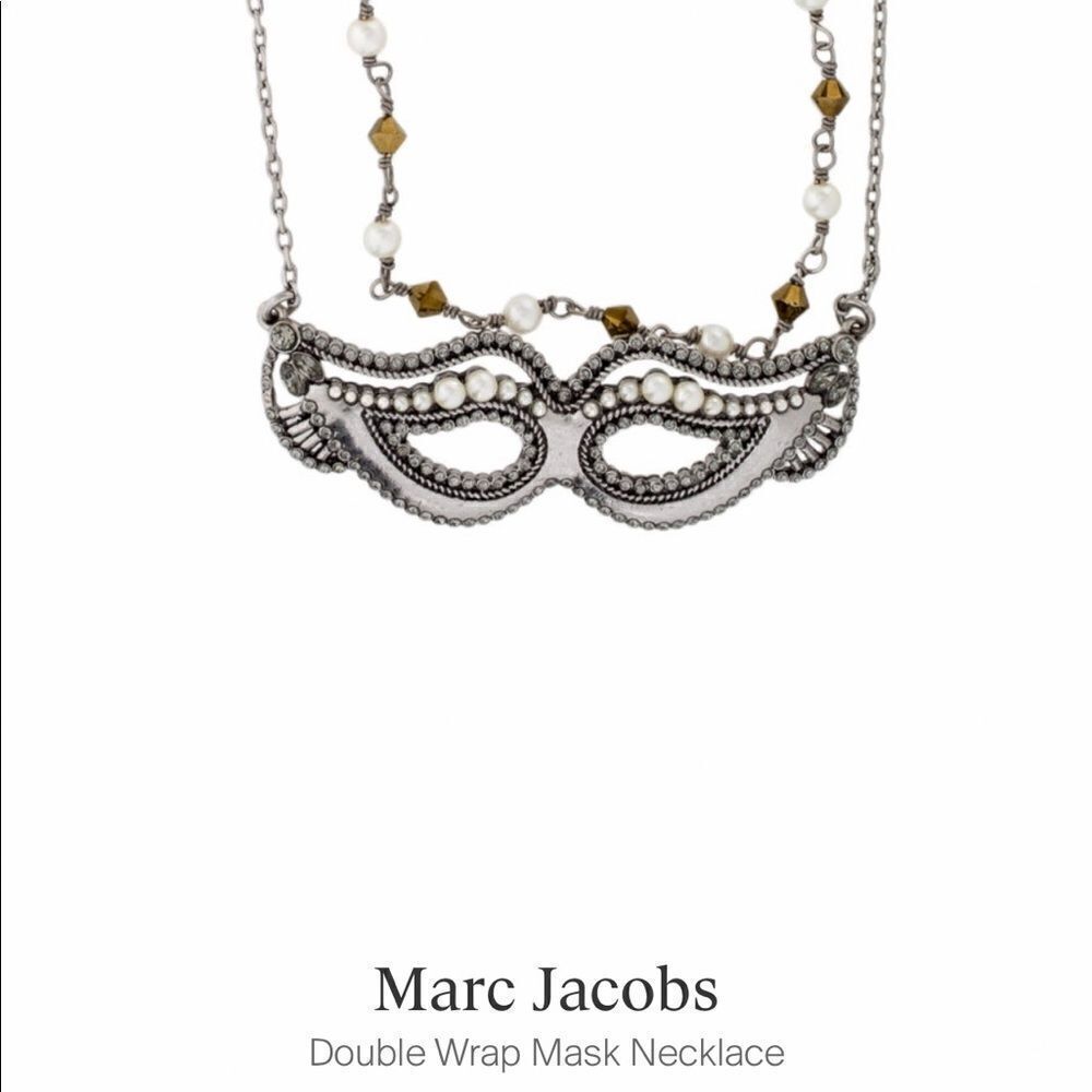 Marc Jacobs NWT double layered necklace mask with crystals